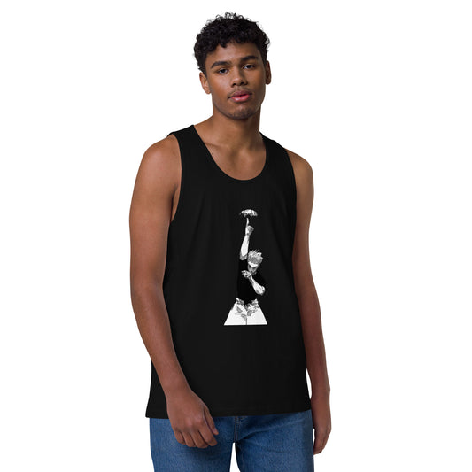 " I wasn't born yet" Men’s premium tank top