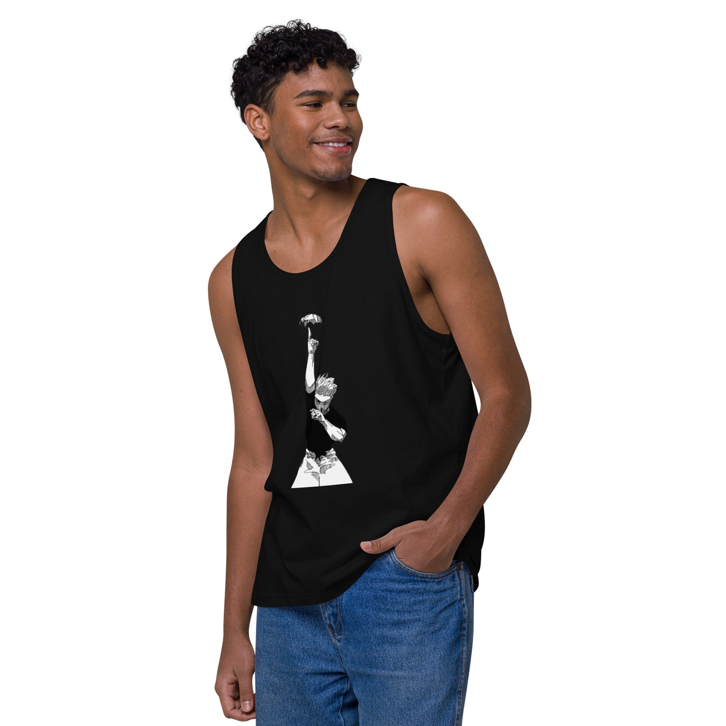 " I wasn't born yet" Men’s premium tank top