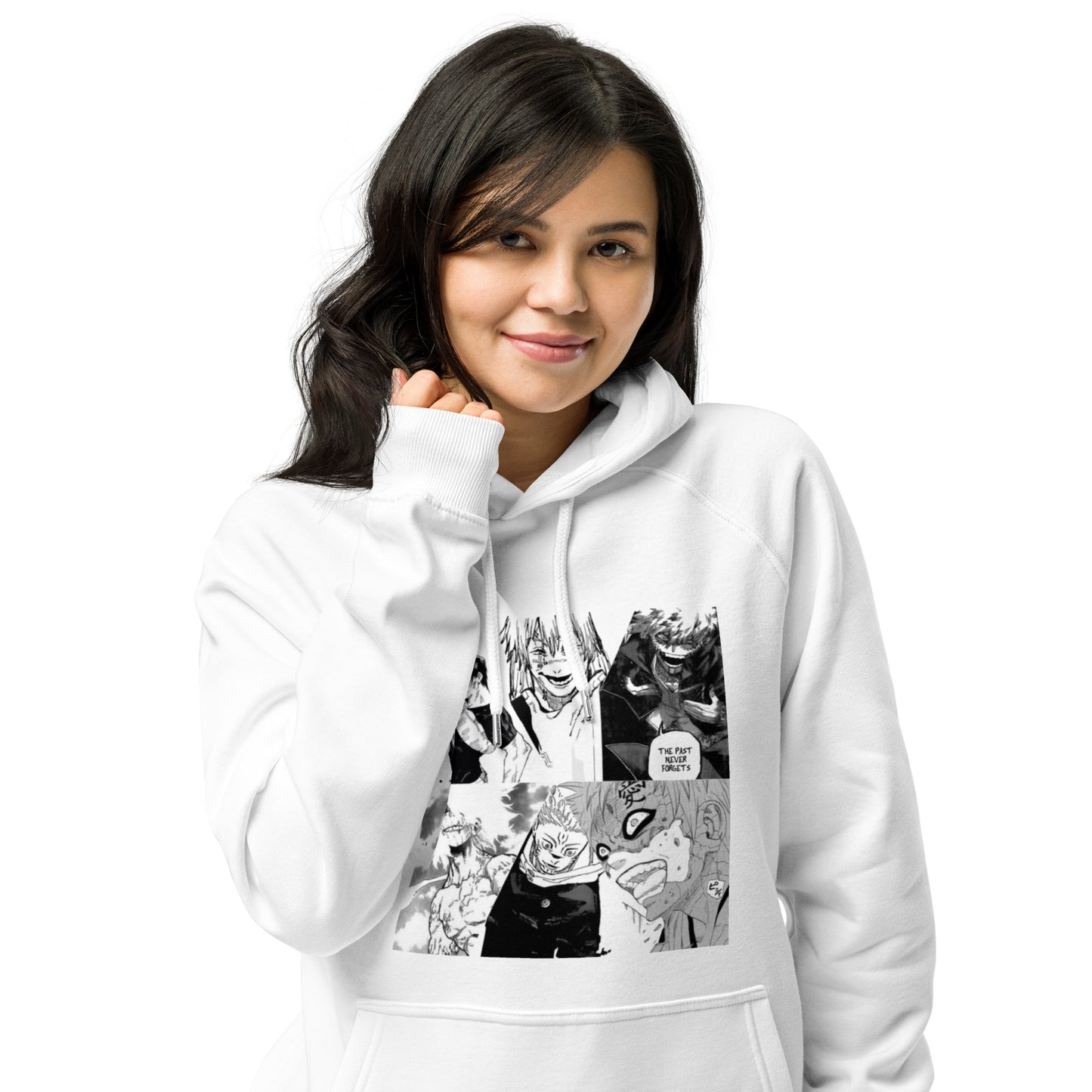 Smile Unisex eco raglan hoodie